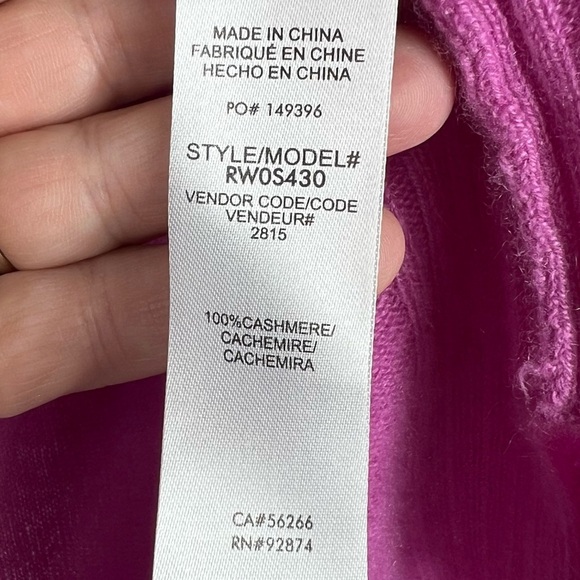 SPLENDID Collection Pink Cashmere Long Sleeve Crewneck Medium - Picture 9 of 9
